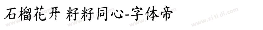 石榴花开 籽籽同心字体转换